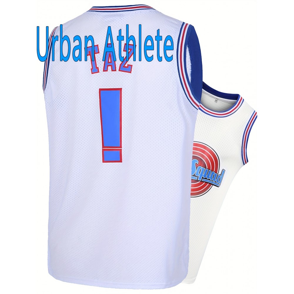 All Stitched White Basketball Jersey, Breathable, Sleeveless, Embroidered Uniform Shirt For Men, Perfect For Sports & Outdoor Activities
