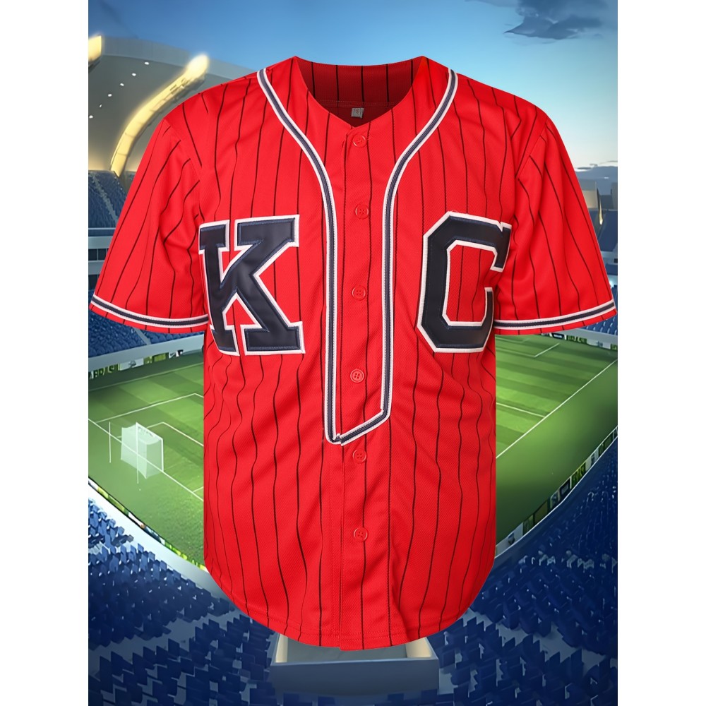 Men's Premium #5 Embroidered Baseball Jersey - Breathable, Moisture-Wicking, Short Sleeve, Stretchy Training Shirt for Competition & Casual Wear
