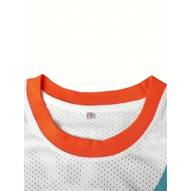 White FLINT TROPICS #33 Embroidery Design Men'S Basketball Jersey, Retro Breathable Round-neck Sleeveless Sports Training Uniform, Summer Party And Street