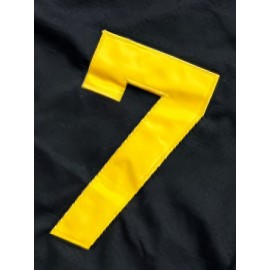 Men'S Baseball Jacket # 7 Black Breathable V-neck Knitted Micro Elastic Loose Fabric