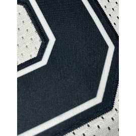 Men'S #12 Breathable Rugby Jersey - White & Navy Blue V-Neck, Short Sleeve with Classic Embroidery, Polyester Mesh Fabric for Training & Sports, Rugby Accessories