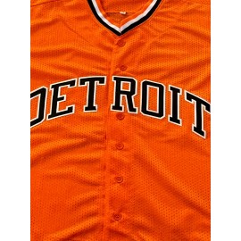 Letter And Number 23 Embroidery, Men'S Short Sleeve V-neck Baseball Jersey, Comfy Top For Training And Competition