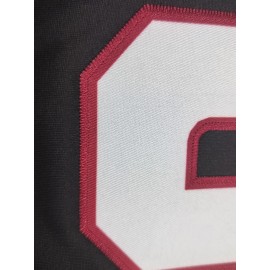 Men'S Black Rugby Shirt # 18, Classic And Stylish Breathable Jersey, American Street Football Shirt, High-End Embroidered Casual Sportswear