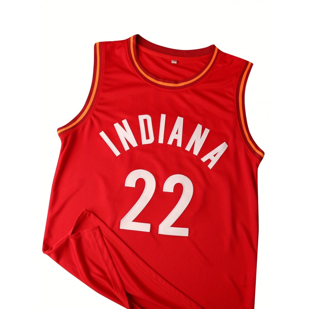 Men'S Basketball Shirt # 22 Red Basketball Shirt Suitable For Competition Training Team Sports In Spring, Summer, And Autumn Wear S-XXXL