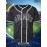 Men'S Loose New York Graphic Print Baseball Jersey, Button Up Short Sleeve Sports Shirt For Training Competition, SizS--XXL