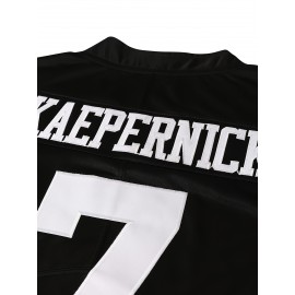 Men's #7 Embroidered Soccer Jersey - Breathable V-Neck, Casual Sports Shirt for Outdoor Activities & Parties, Sizes S-XXXL