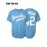 Men'S # 42 Blue Baseball Jersey V-neck Polyester Sports Top With Slight Elasticity, Loose Fit, Buckle Design, Letter And Number Patterns, Breathable And Comfortable, Suitable For Training, Leisure, Beach S-3XL