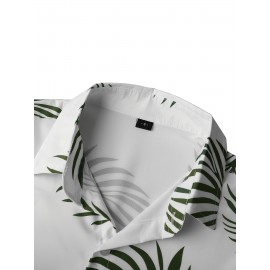 Men's Breathable Floral Print Baseball Shirt - Casual & Sporty, Regular Fit with Pockets, Perfect for Weekends, Vacations & Casual Attire, Sizes S-3XL