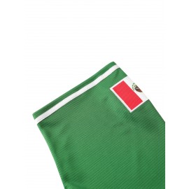 Men's V-Neck Baseball Jersey with Embroidered Green 